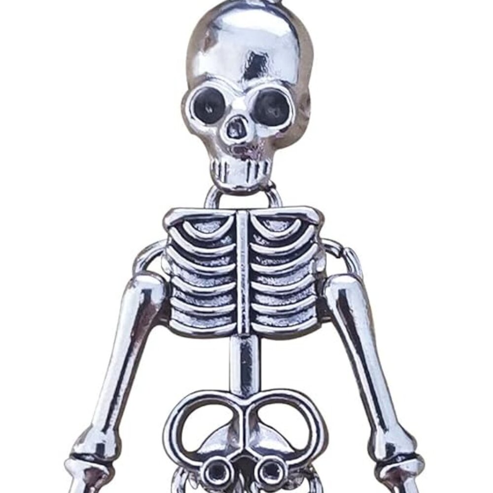 Gothic Skull Skeleton Charm Keychain For Men And Women Halloween Jewellery